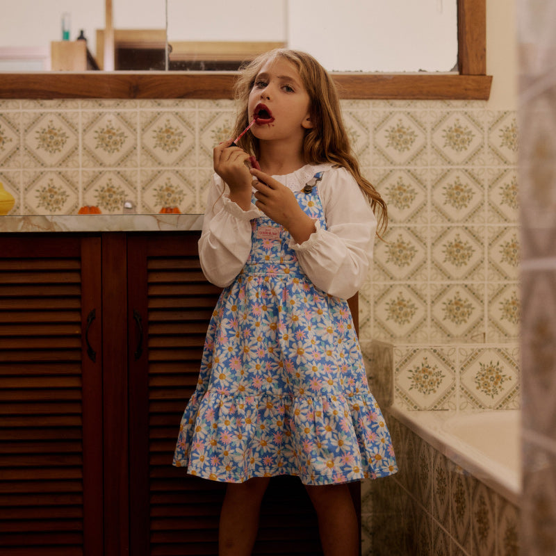 Goldie & Ace Tully Tiered Pinafore Dress - Seaside Daisy