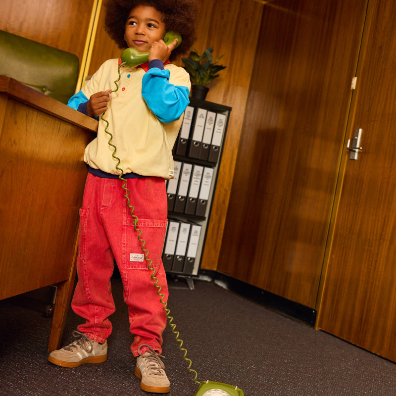 Goldie + Ace Kit Denim Pocket Pant - Apple Red