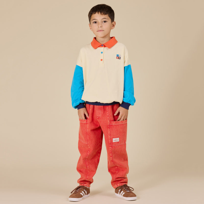 Goldie + Ace Kit Denim Pocket Pant - Apple Red