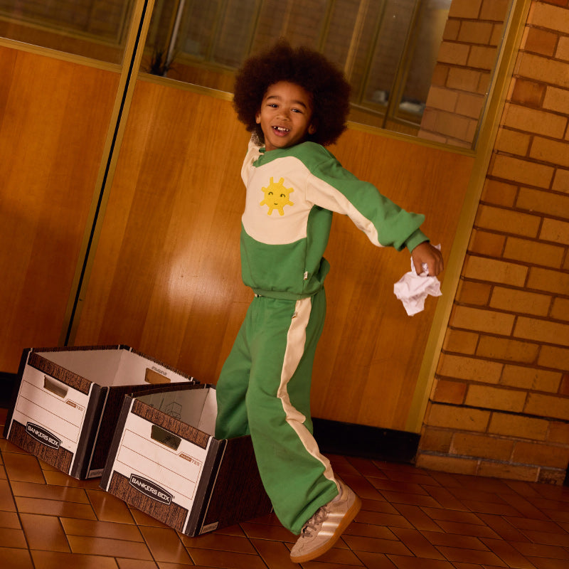 Goldie + Ace Sunshine Panel Sweatshirt - Fern