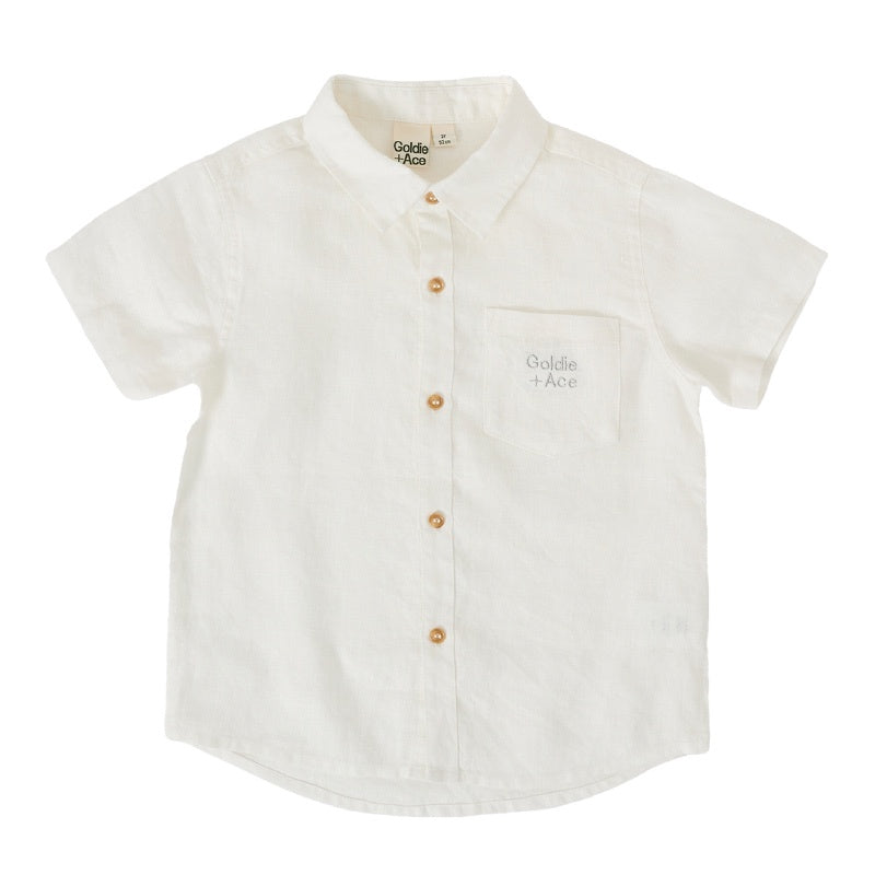 Goldie + Ace Holiday Linen Blend Shirt