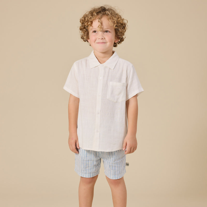 Goldie + Ace Holiday Linen Blend Shirt