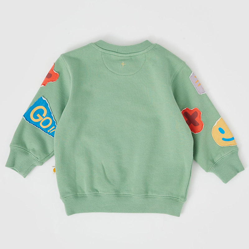 Goldie And Ace Adam Patch Sweater - Fern