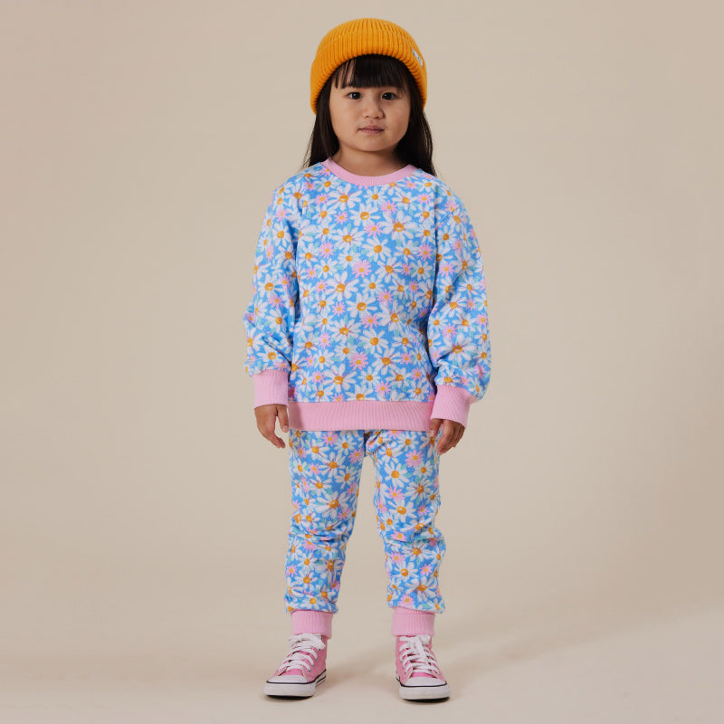 Goldie & Ace Relaxed Terry Sweater - Seaside Daisy