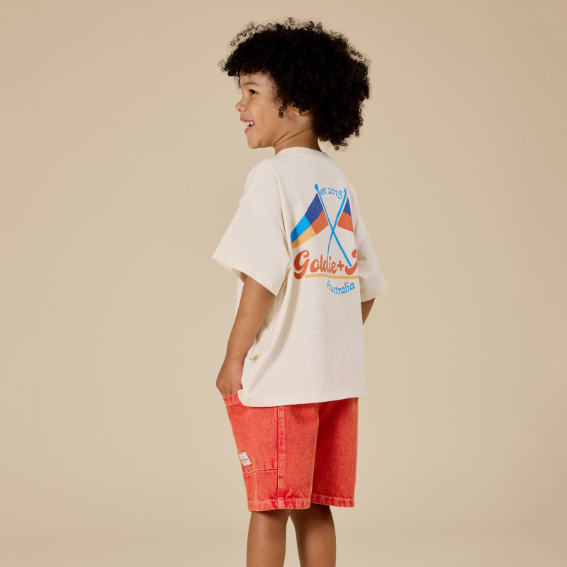 Goldie + Ace Oversized T-Shirt - Nautical Flag