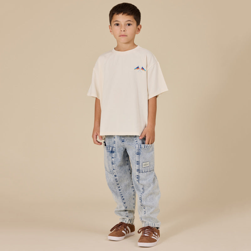 Goldie + Ace Kit Denim Pocket Pant - Light Denim