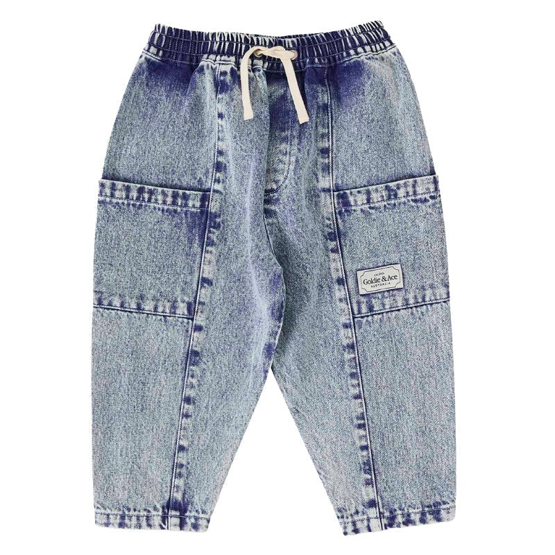 Goldie + Ace Kit Denim Pocket Pant - Light Denim