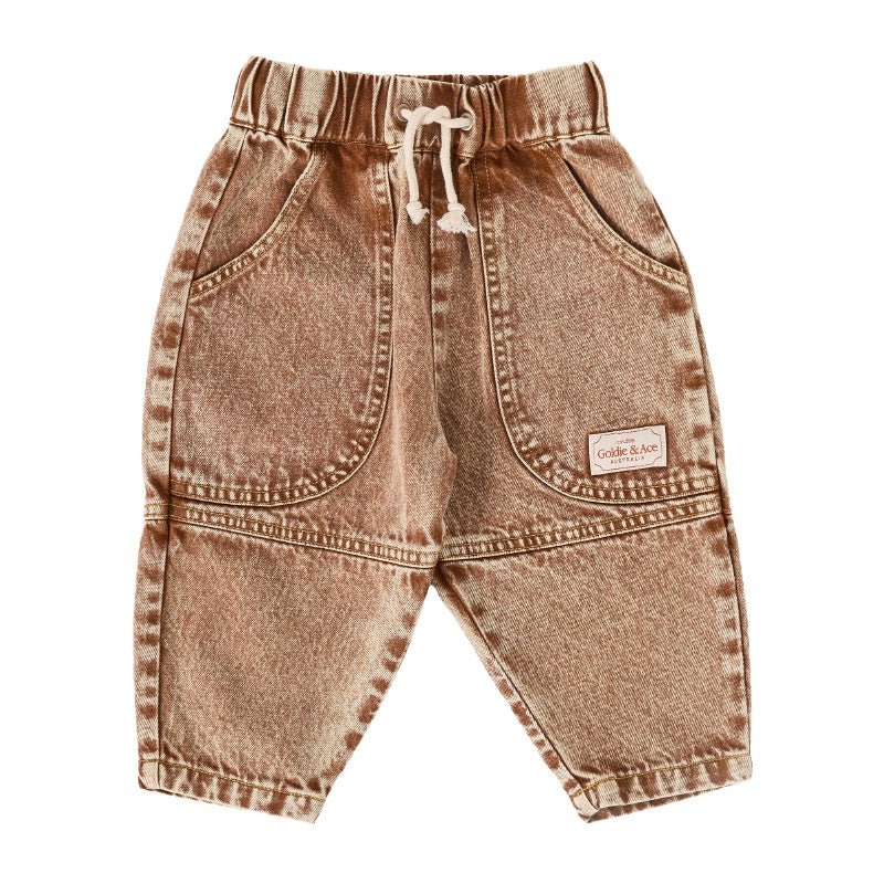 Goldie & Ace Drew Denim Pocket Pant - Brown
