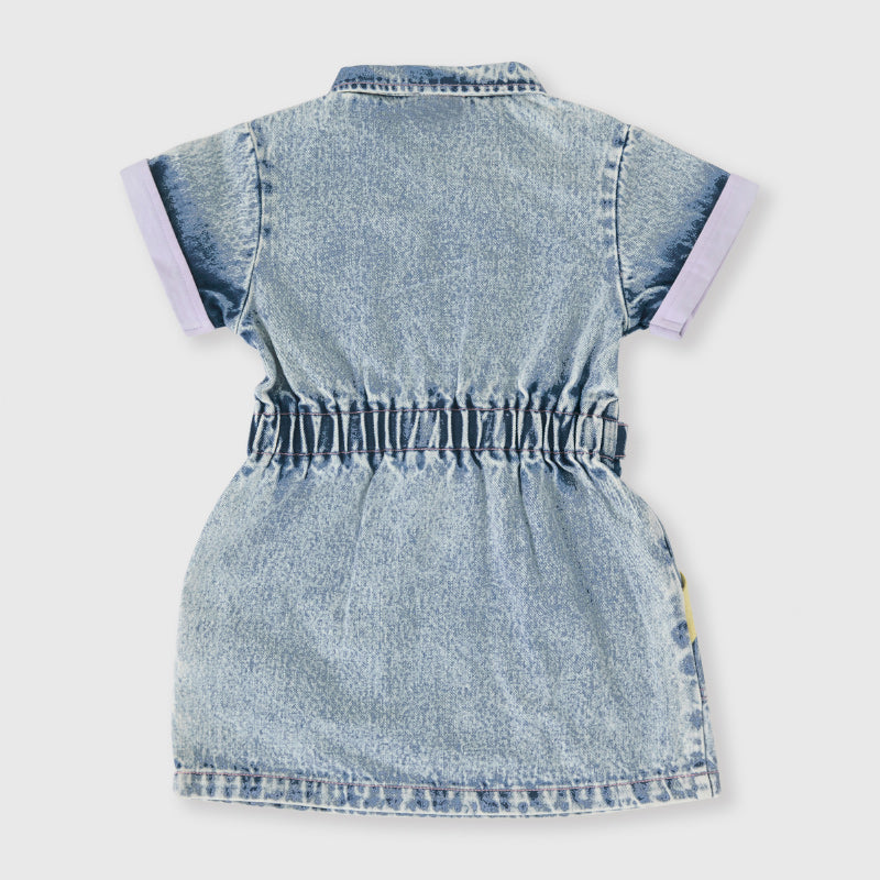 Goldie + Ace Piper Denim Belted Dress - Pastel Pop