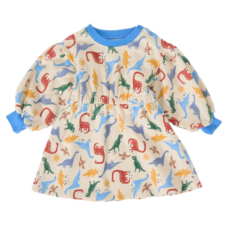 Goldie & Ace Leah LS Dress - Dino-Mite
