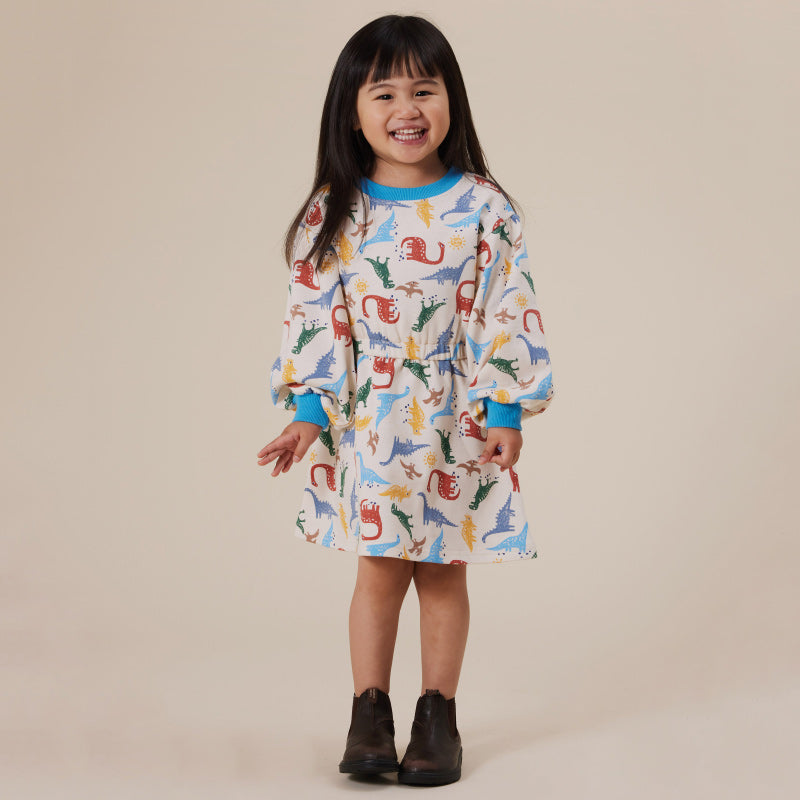 Goldie & Ace Leah LS Dress - Dino-Mite