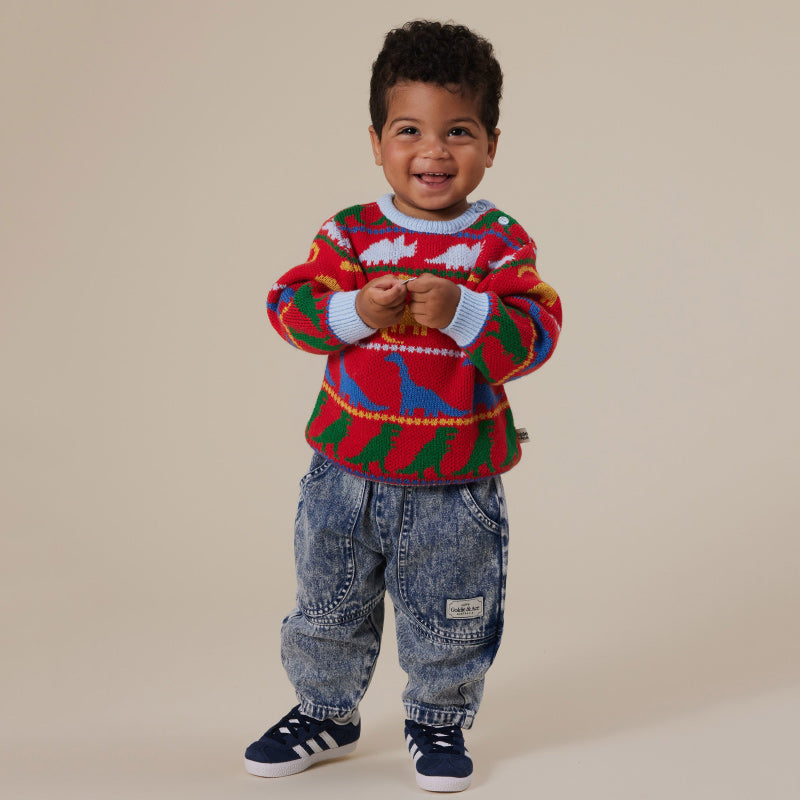 Goldie & Ace Dino Knit Jumper