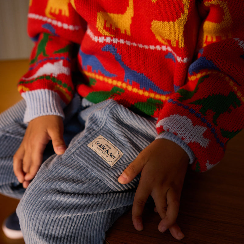 Goldie & Ace Kit Corduroy Pocket Pant - Duck Egg