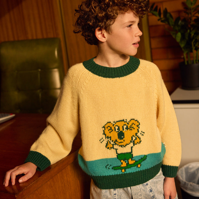 Goldie + Ace Marley Knit Jumper - Koala