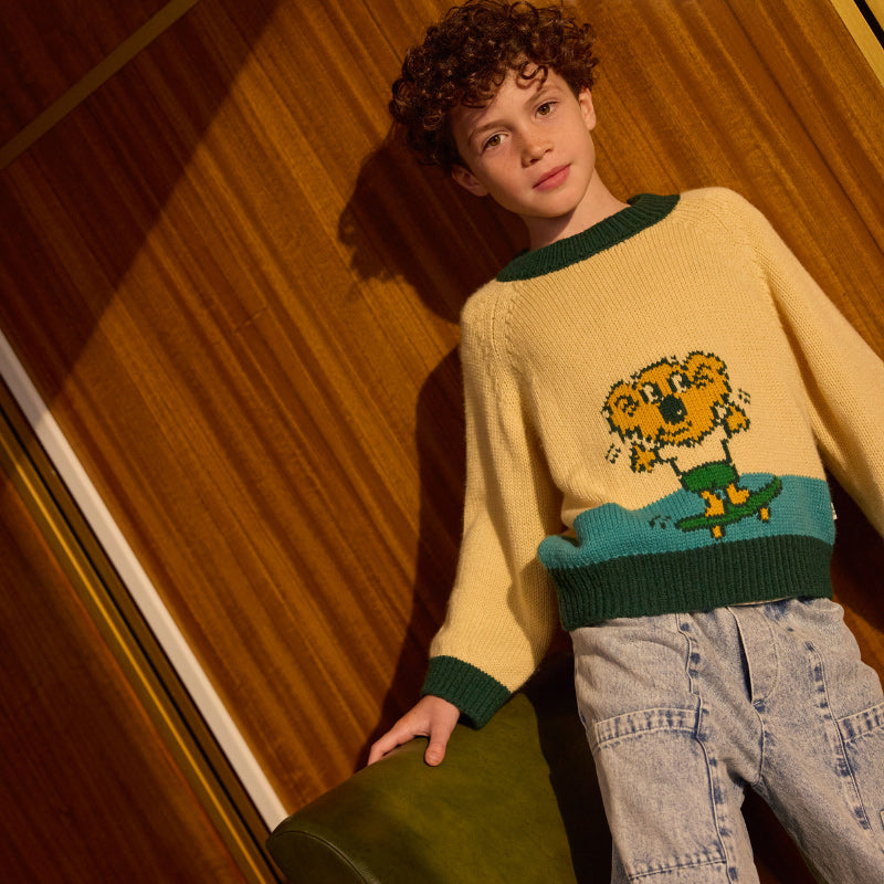 Goldie + Ace Marley Knit Jumper - Koala