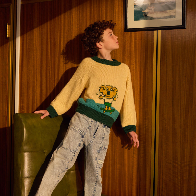 Goldie + Ace Marley Knit Jumper - Koala