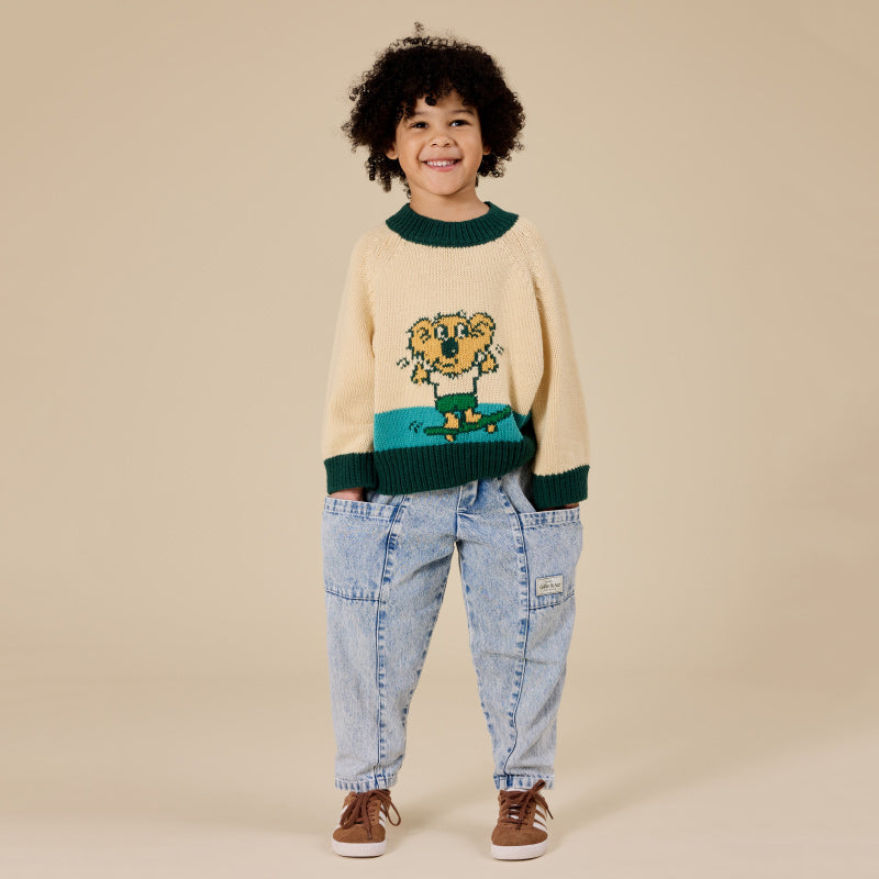 Goldie + Ace Marley Knit Jumper - Koala