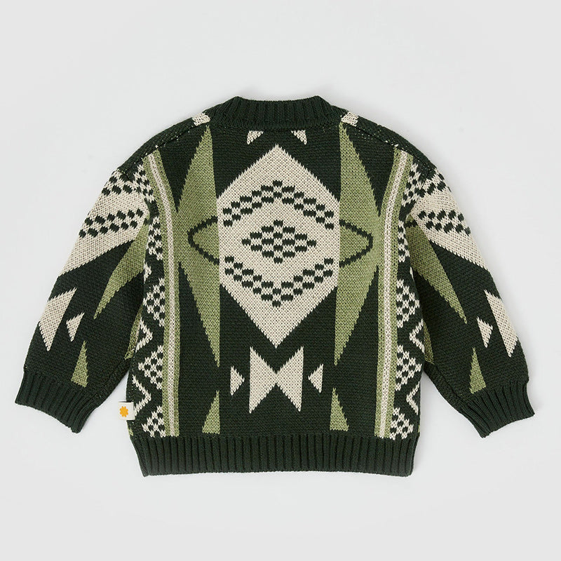 Goldie And Ace Banjo Knit Cardigan - Alpine