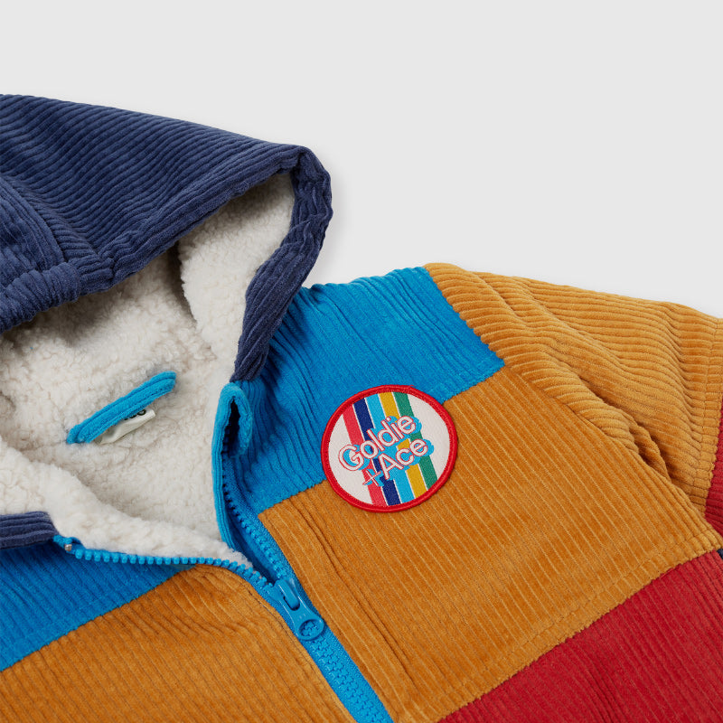 Goldie + Ace Retro Corduroy Colourblock Jacket