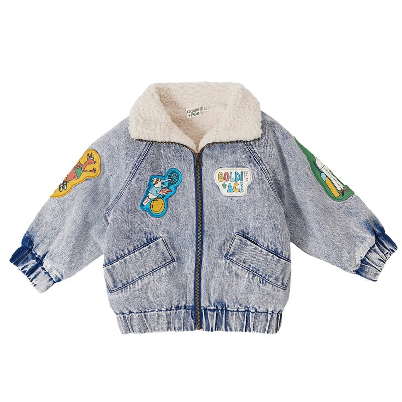 Goldie + Ace Denim Sherpa Jacket - Ari