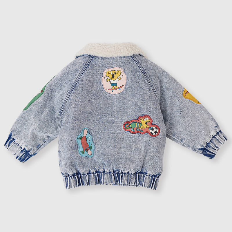 Goldie + Ace Denim Sherpa Jacket - Ari