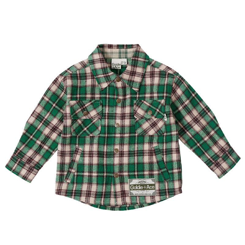 Goldie + Ace Rowan Check Shirt - Emerald