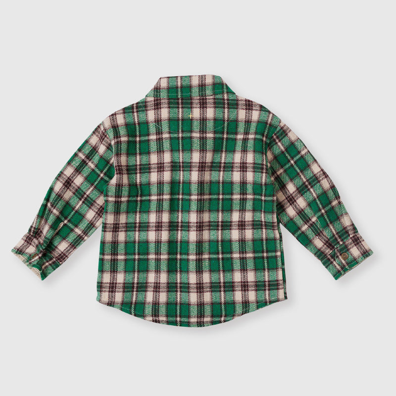 Goldie + Ace Rowan Check Shirt - Emerald