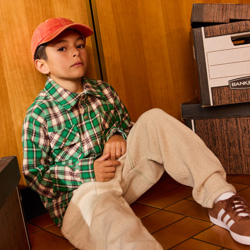 Goldie + Ace Rowan Check Shirt - Emerald