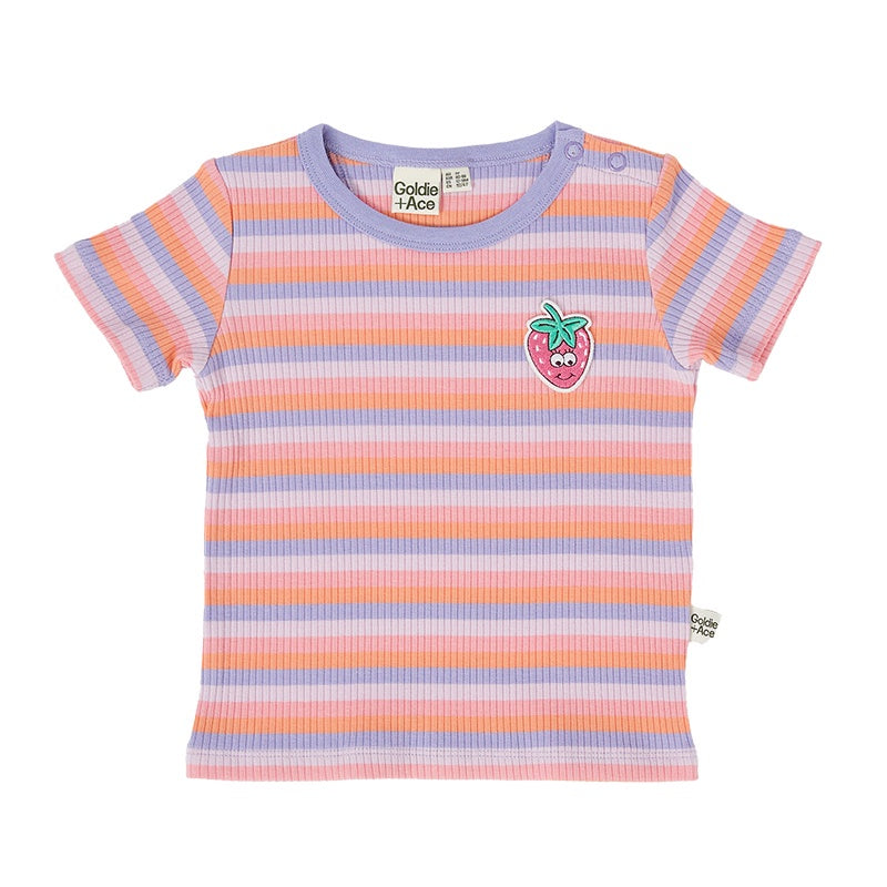 Goldie & Ace Rib T-Shirt - Tutti Frutti Stripe