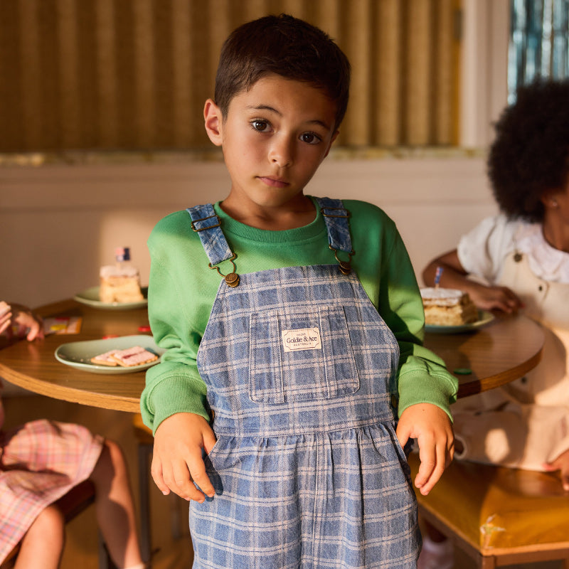 Goldie & Ace Austin Denim Check Overalls