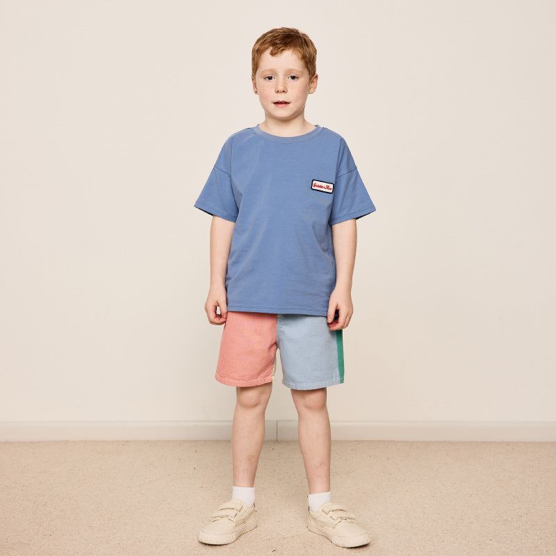 Goldie & Ace Denim Colour Block Shorts - Green