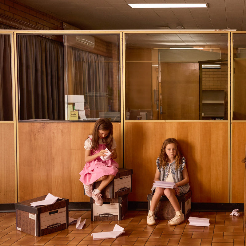 Goldie + Ace Denim Frill Pinafore Dress - Saskia