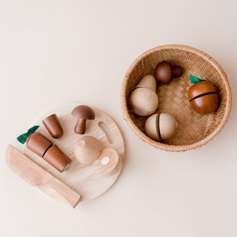 Q Toys Natural Fruit Basket 9PCS