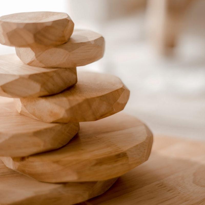 Q Toys Natural Colour Stacking Stones
