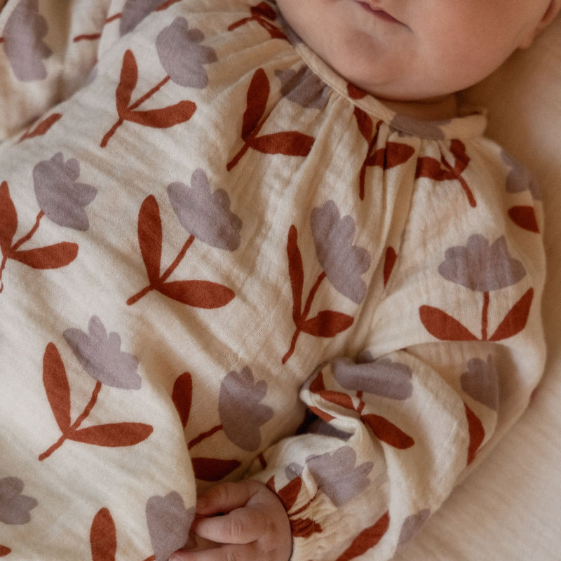 Nature Baby Meadow Bodysuit Muslin - Fleurette