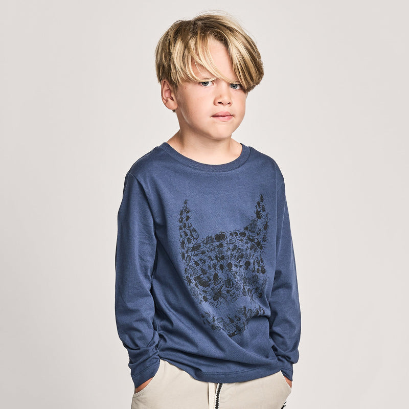 Munster Bugface LS Tee - Denim