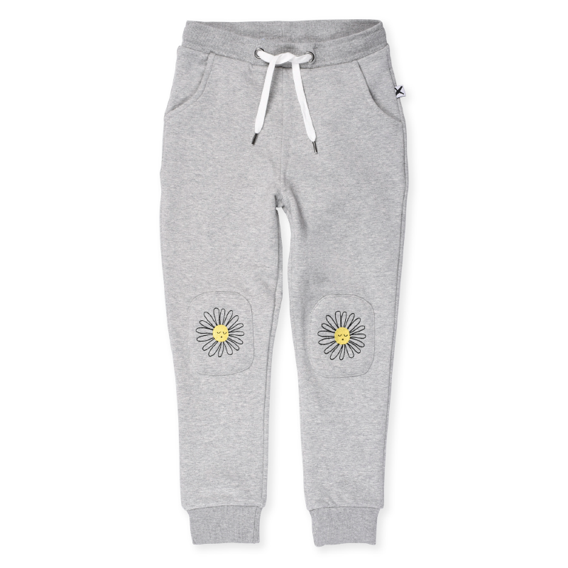 Minti Sleepy Daisy Furry Patch Trackies - Grey Marle