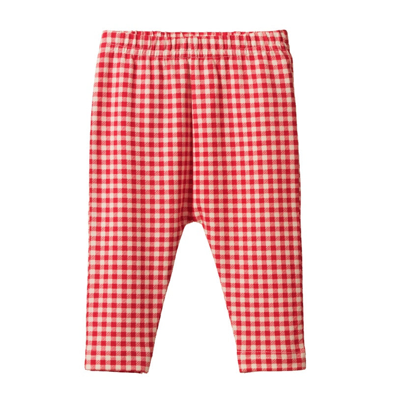 Nature Baby Leggings - Red Gingham