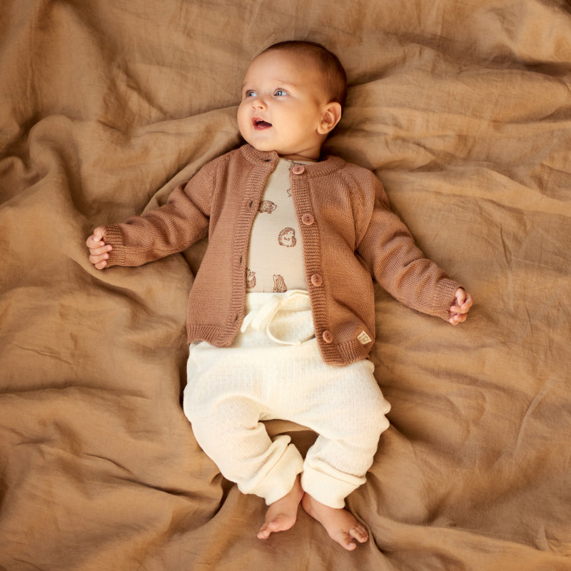Nature Baby Merino Ess LS Bodysuit - Happy Hedgehog