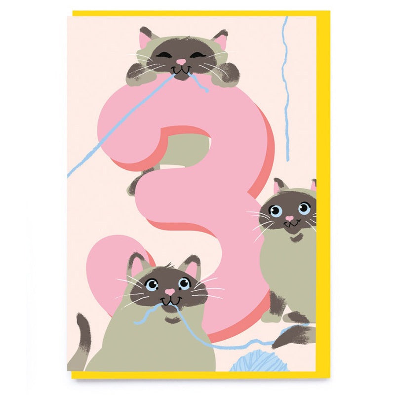 Age 3 Card - Cats