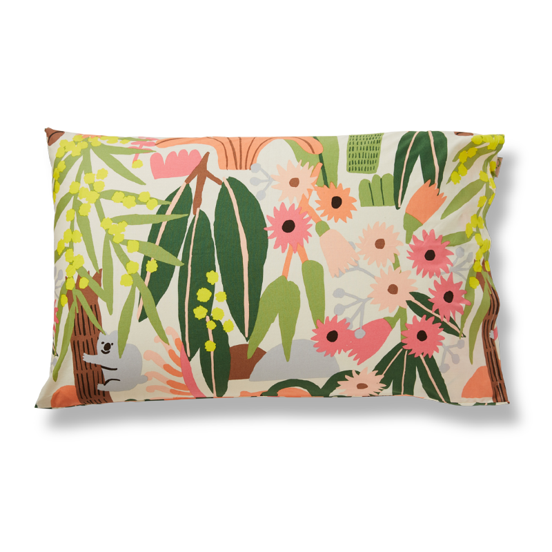 Halcyon Nights Single Pillowcase - Among The Gumtrees SALE was $24