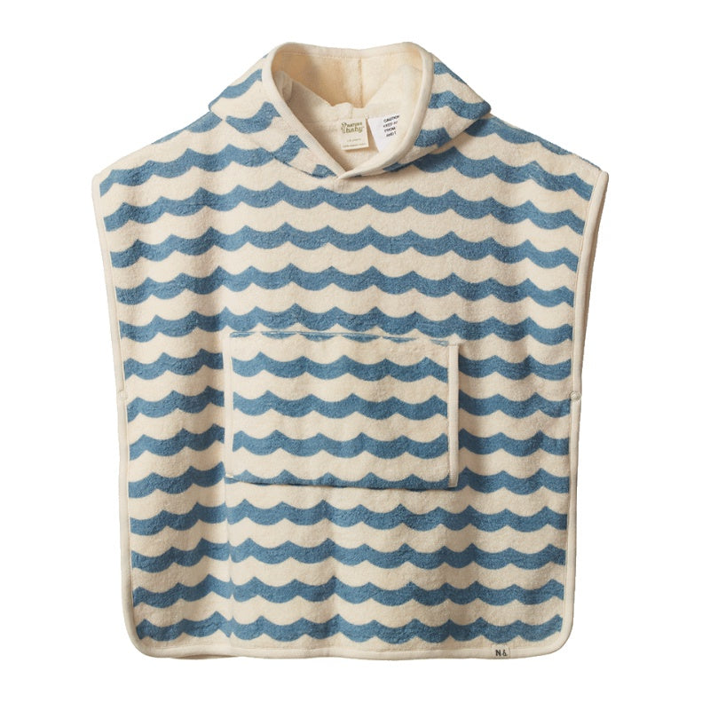 Nature Baby Poncho Towel - Waves