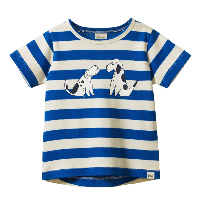 Nature Baby River Tee - Dog Walk Blue