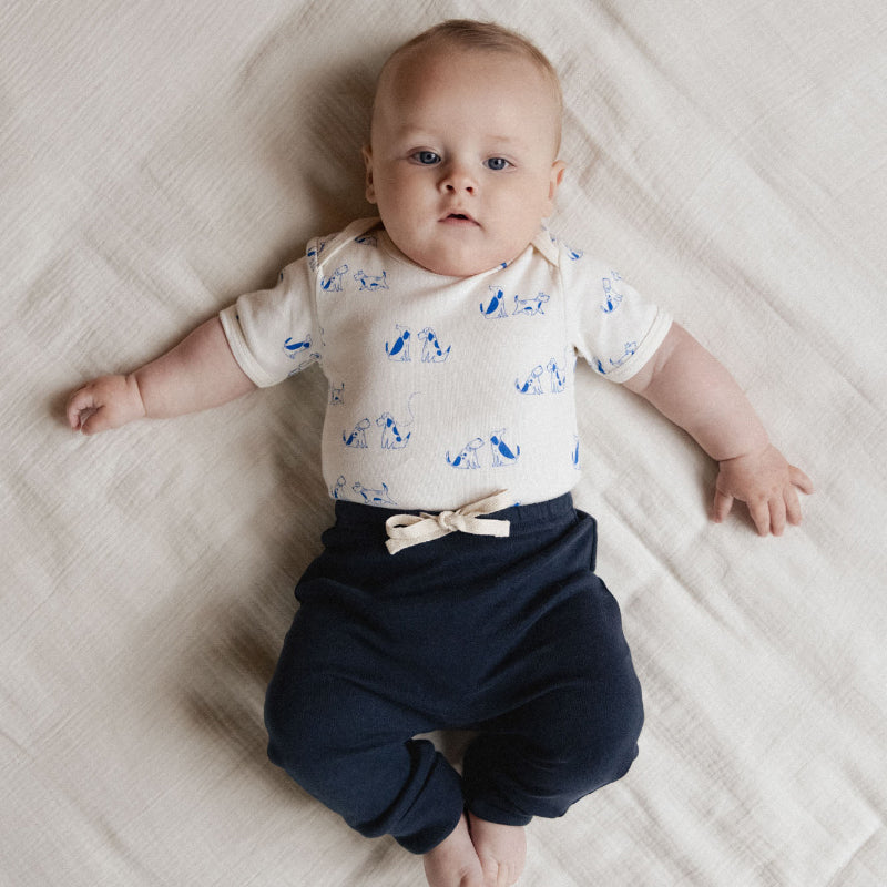 Nature Baby Short Sleeve Bodysuit - Dog Walk