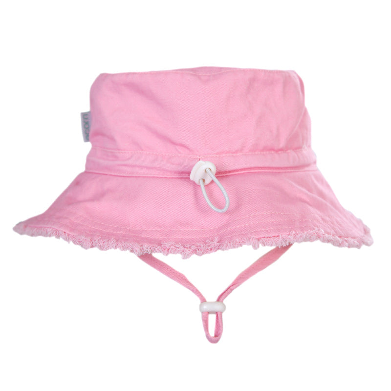 Acorn Frayed Bucket Hat - Strawberry