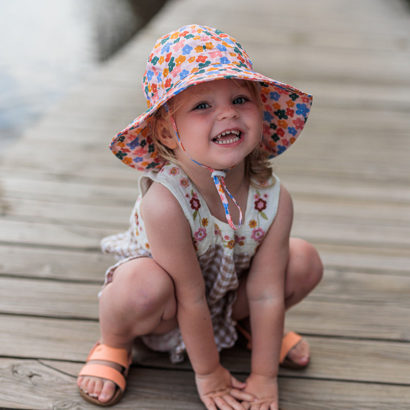 Acorn Wide Brim Hat - Flower Field