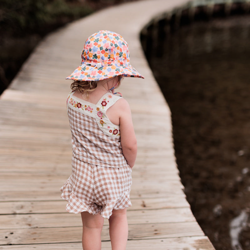Acorn Wide Brim Hat - Flower Field