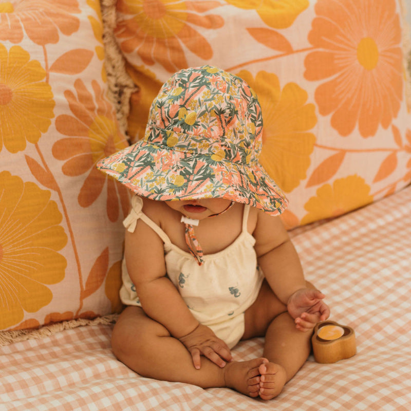 Acorn Wide Brim Infant Hat - Native Bloom