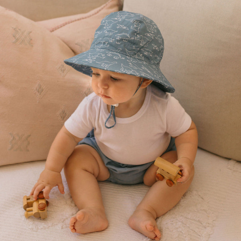 Acorn Wide Brim Infant Hat - Sketch-a-Saurus