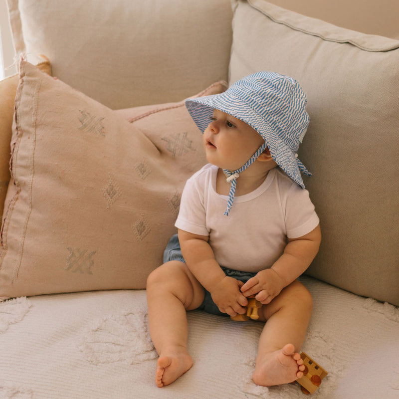 Acorn Wide Brim Infant Hat - Mykonos